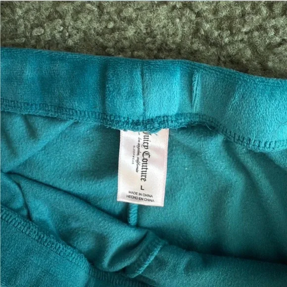 Juicy Couture Blue Velvet Pajama Set Luxurious Wrap-Style - Picture 5 of 5